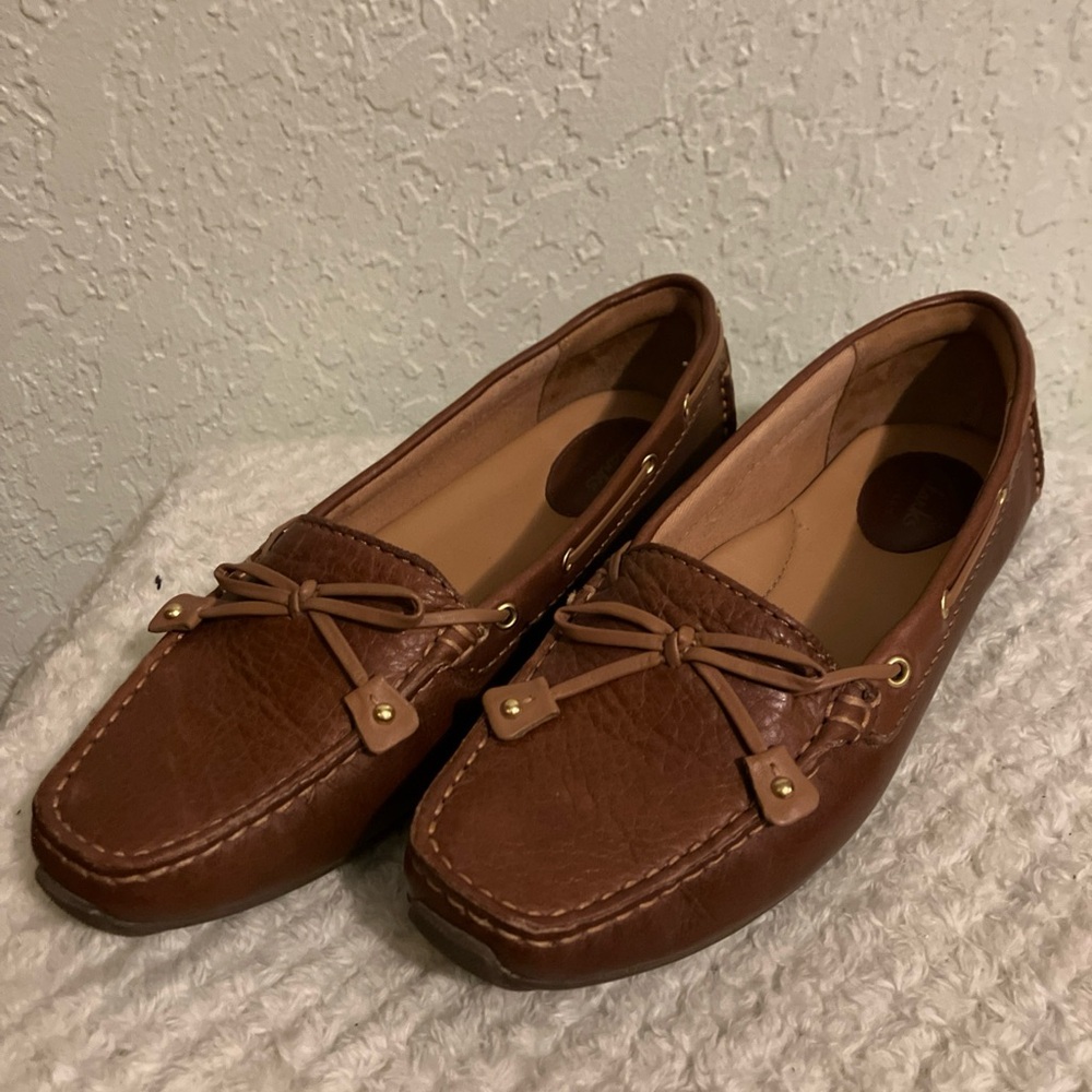 Clarks Women's Artisan Brown Leather Driving Mocc… - image 2